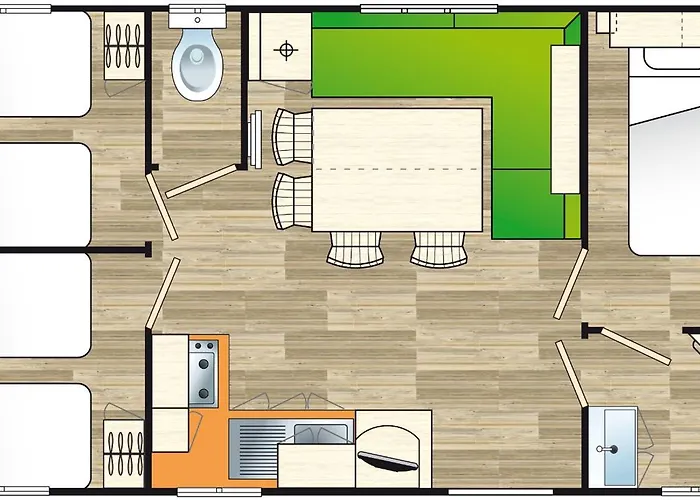 Charmant Mobil Home 6 Personnes Avec Clim Reversible